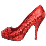 Rouge Paillettes 11,5 cm OZ-06 Chaussures Escarpins de Soire