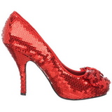 Rouge Paillettes 11,5 cm OZ-06 Chaussures Escarpins de Soire