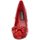 Rouge Paillettes 11,5 cm OZ-06 Chaussures Escarpins de Soirée