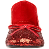 Rouge STAR-16G etincelle chaussures ballerines femmes plates