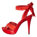 Rouge Satin 13 cm COCKTAIL-568 Sandales Talons Hauts