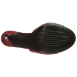 Rouge Similicuir 10 cm CLASSIQUE-01 grande taille mules femmes