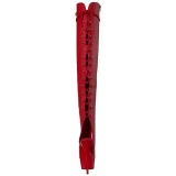 Rouge Similicuir 15 cm DELIGHT-3019 Cuissardes Bottes Plateforme