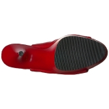 Rouge Similicuir 15 cm DELIGHT-3019 Cuissardes Bottes Plateforme