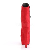 Rouge Similicuir 18 cm ADORE-1020FS bottines femmes à lacets