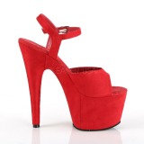 Rouge Similicuir 18 cm ADORE-709FS sandales  talons aiguilles