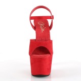 Rouge Similicuir 18 cm ADORE-709FS sandales  talons aiguilles