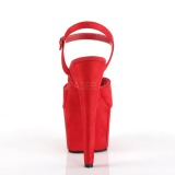 Rouge Similicuir 18 cm ADORE-709FS sandales  talons aiguilles