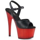 Rouge Similicuir 18 cm ADORE-709T sandales pleaser plateforme
