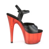 Rouge Similicuir 18 cm ADORE-709T sandales pleaser plateforme