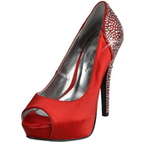 Rouge Strass 13 cm LOLITA-08 Chaussures Escarpins de Soirée
