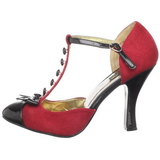 Rouge Suede 10 cm SMITTEN-10 Rockabilly escarpins  talons hauts