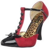 Rouge Suede 10 cm SMITTEN-10 Rockabilly escarpins  talons hauts