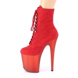 Rouge Sudine 20 cm FLAMINGO-1020FST bottines de striptease