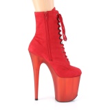 Rouge Sudine 20 cm FLAMINGO-1020FST bottines de striptease