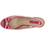 Rouge Verni 11,5 cm PINUP-10 grande taille sandales femmes