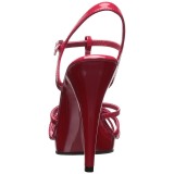 Rouge Verni 12 cm FLAIR-420 Sandales Femme à Talon