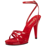 Rouge Verni 12 cm FLAIR-436 Sandales Femme a Talon