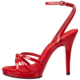 Rouge Verni 12 cm FLAIR-436 Sandales Femme a Talon