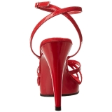 Rouge Verni 12 cm FLAIR-436 Sandales Femme a Talon