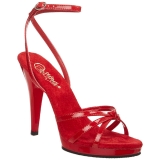 Rouge Verni 12 cm FLAIR-436 Sandales Femme a Talon