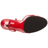 Rouge Verni 12 cm FLAIR-436 Talon Haut pour Hommes