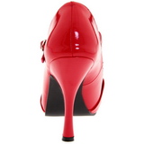 Rouge Verni 12 cm retro vintage CUTIEPIE-08 Escarpin Bout Ouvert