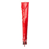 Rouge Verni 13,5 cm INDULGE-3000 Cuissardes Haut Talon