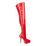 Rouge Verni 13,5 cm INDULGE-3000 bottes cuissardes hommes