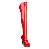 Rouge Verni 13,5 cm INDULGE-3000 bottes cuissardes hommes