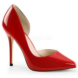 Rouge Verni 13 cm AMUSE-22 Chaussures Escarpins Classiques