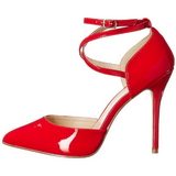 Rouge Verni 13 cm AMUSE-25 Chaussures Escarpins de Soire