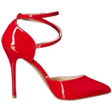 Rouge Verni 13 cm AMUSE-25 Chaussures Escarpins de Soire