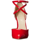 Rouge Verni 13 cm AMUSE-25 Chaussures Escarpins de Soire