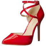 Rouge Verni 13 cm AMUSE-25 Chaussures Escarpins de Soire