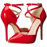 Rouge Verni 13 cm AMUSE-25 Chaussures Escarpins de Soirée