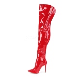 Rouge Verni 13 cm COURTLY-3012 bottes cuissardes pleaser