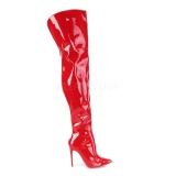 Rouge Verni 13 cm COURTLY-3012 bottes cuissardes pleaser