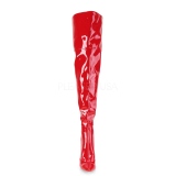 Rouge Verni 13 cm COURTLY-3012 bottes cuissardes pleaser