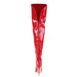 Rouge Verni 13 cm COURTLY-3012 bottes cuissardes pleaser