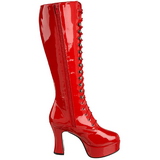 Rouge Verni 13 cm ELECTRA-2020 Bottes Femmes pour Hommes