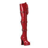 Rouge Verni 13 cm ELECTRA-3028 Bottes Cuissardes Talons Hauts