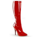 Rouge Verni 13 cm SEDUCE-2000 Bottes Femmes pour Hommes