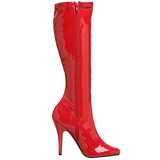 Rouge Verni 13 cm SEDUCE-2000 Bottes Femmes pour Hommes