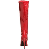 Rouge Verni 13 cm SEDUCE-2000 Bottes Femmes pour Hommes