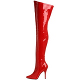 Rouge Verni 13 cm SEDUCE-3000 bottes cuissardes hommes