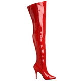 Rouge Verni 13 cm SEDUCE-3000 bottes cuissardes hommes