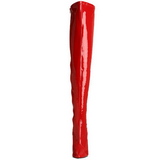 Rouge Verni 13 cm SEDUCE-3000 bottes cuissardes hommes