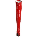 Rouge Verni 13 cm SEDUCE-3000 bottes cuissardes hommes