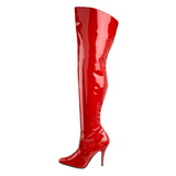 Rouge Verni 13 cm SEDUCE-3010 bottes cuissardes hommes